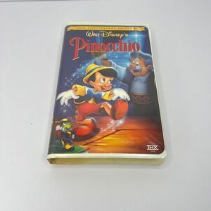 Disney Pinocchio VHS 60th Anniversary Edition Kids G THX Mastered Movie